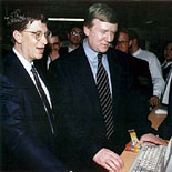Анатолий Чубайс и Билл Гейтс в Москве